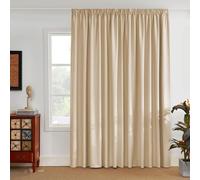 Pony Dance Rideau Grande Largeur - Rideau Occultant Thermiques Anti Froid Galon Fronceur sans Percage Décoration pour Salon Chambre Maison, L 300 x H 245 cm, Jaune Beige, 1PC