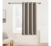PONY DANCE Rideau Occultant - Rideaux et Draperies pour Petite Fenetre | Décoration Cuisine, Isolation Lumiere & Chaleur, Décor Maison Chambre, Largeur 132 x Hauteur 158cm, Sable, 1 Pièce