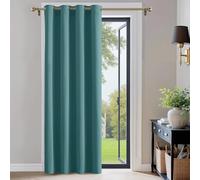 Pony Dance Rideau Occultant - Rideaux Salon de Fenêtre Isolant Lumineux Anti Froid Chaleur Bloquer Uni pour Chambre Tissu Tombé Lourd, 132 x 210 cm, 1 Pièce, Vert Turquoise