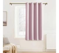 PONY DANCE Rideau pour Petite Fenetre - Rideaux Occultant Thermique | Thermique Isolation Chaleur, Lumiere Bloquer, Decoration Cuisine Chambre Maison, L 132 et H 158cm, 1 Pièce, Rose Clair
