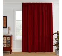 PONY DANCE Rideau Salon Occultant Thermiques Galon Fronceur Isolants Anti Froid Chaleur, Rideau Chambre Fille Garçons Enfant Adulte, L300 x H245 cm, 1 Pc, Rouge Foncé
