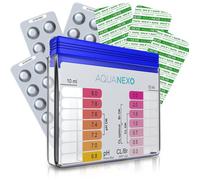 Pool Tester pH et chlore avec 60 pastilles de test,Pooltester,Testeur d'eau de piscine,Testeur de pH de piscine,Pool Tester chlore