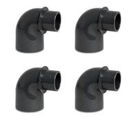 Poolmart Coude à 90° réduit | PVC-U | 40/50 mm x 50 mm | Manchon adhésif/raccord adhésif x manchon adhésif | 10 bar | (lot de 4)