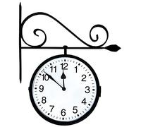 Poolmaster 52608 Horloge Suspendue Double Face pour intérieur ou extérieur Noir Taille M