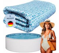 poolomio® avec Motifs mosaïque pour Piscine Ronde à parois en Acier 550 x 120 cm | 0,3 mm d'épaisseur | Liner en PVC de Haute qualité | Liner de Rechange avec chevauchement de 10 cm