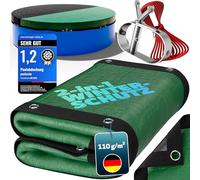 poolomio Bâche de piscine ovale - 630 x 360 cm - 2 en 1 - Bâche solaire et | Bâche de piscine robuste et résistante aux UV 110 g/m² en polyéthylène - Inhibe les algues, garde les feuilles et la saleté à