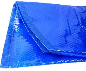 poolomio® Bâche de Piscine Solaire 400 mµ, pour Piscine Ronde 360 cm, Bords Cousus renforcés de Haute qualité