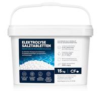 poolomio® Sel de piscine 15 kg - Tablettes de piscine de qualité supérieure pour installations d'électrolyse saline, systèmes Low Salt et systèmes de dosage automatique - Pour une production stable de