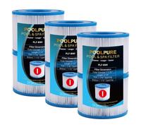 POOLPURE Filtre de Piscine Compatible avec Bestway 58093 Type I, 8 × 9cm, Lot de 6