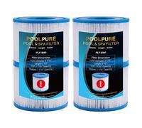 POOLPURE Filtre de Piscine Compatible avec Bestway 58093 Type I, Size 1, 8 × 9cm, Lot de 4
