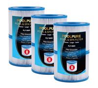 POOLPURE Filtre de Piscine Compatible avec Bestway 58094 Type II, 10,5 × 13,6cm, Lot de 6