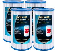 POOLPURE - Filtre de Remplacement pour Type A ou C pour piscines Hors Sol Intex 29000E/59900E, Easy Set, Summer Escapes ou Summer Waves - Lot de 4