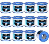POOLPURE Filtre VI, spa pour piscine, cartouches filtrantes VI, WhirlpoolMiami Monaco, filtre de piscine remplace la cartouche d'origine, accessoires de spa, Coleman SaluSpa 90352E (12 pièces)