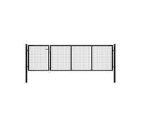 Poort 350x100 cm staal antraciet144323