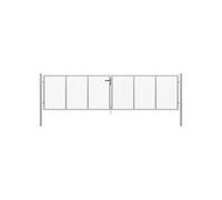 Poort 415x150 cm gegalvaniseerd staal zilverkleurig144299