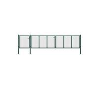 vidaXL Portail de jardin - 500x100 cm - Vert