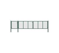 vidaXL Portail jardin Acier 500x75 cm - Vert
