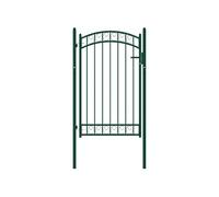 Poort met gebogen bovenkant 100x150 cm staal groen146365