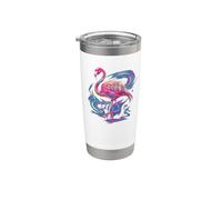 Pop Art Flamant Flamants Gobelet isotherme en acier inoxydable double paroi