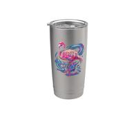 Pop Art Flamant Flamants Gobelet isotherme en acier inoxydable double paroi