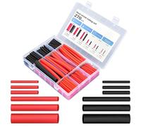 POPAPIE 270 Pièces Gaines Thermorétractables,Tube Thermoretractable à Double paroi,Rapport de Rétraction 2:1,Manchon Thermoretractable pour RéParations de CâBlage à Souder,6 Tailles