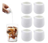 POPAPIE 6 Pièces Mini Pichet en Céramique Pichet à Lait 50ml Crémier Petite Cruche À Sauce Mini Pot à Lait Porcelaine Pot à Lait pour Café Miel Lait Confiture Thé