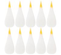 POPETPOP 10 Pièces Ampoule à Flamme Réaliste en Silicone pour Bougies | Effet sans Flamme, Compatible Lampes à Huile et Décor, Usage Rituel, Pièce Souple