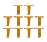 POPETPOP 10 Pièces Crochet en Fer Doré, Forme Cheville Bord Incurvé, Montage Polyvalent pour Balcons et Garages, pour Organiser Brosses et Paniers de Plantes