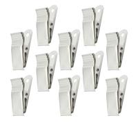 POPETPOP 100 Clips Porte-badges en Métal Argenté Pinces à Ressort Robustes, Résistance à L'usure Fissures, pour Bureaux et Conventions