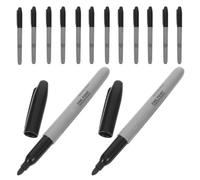 POPETPOP 100 Pièces Marqueur Permanent à Pointe Fine Noir, Séchage Rapide, Compatible Verre et Métal, Recharge Possible, pour Bureaux et Chantiers, Plastique Solide