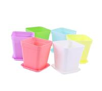 POPETPOP 12 Pièces Titulaire Petit Pot De Planteur De Cactus Mini-conteneurs Pot De Plantation Succulente Pots De Fleurs D'intérieur Cache-Pot Carré Mini-Pots De Plantes