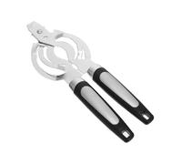 POPETPOP 1pièce Ouvre-boîte Élégant Acier Inoxydable Multifonctionnel pour Bocaux Bouteilles et Canettes Noir
