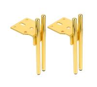 POPETPOP 2 Ensembles Pieds de Meubles en Fer Pied de Support D'armoire en Métal Or, Stable, Forte Capacité de Charge, Installation Facile, pour Canapé, Armoire, Table Basse et Meuble TV