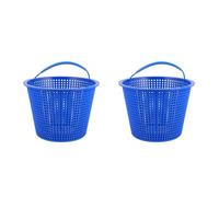 POPETPOP 2 Paniers Skimmer Piscine, Filtre Anti Débris avec Anse | plastique robuste, protège la pompe, capture feuilles et insectes, facile à vider, taille universelle