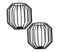 POPETPOP 2 Pièces Abat-jour Cage Métallique Vintage Protection Ampoule Fer pour Suspension Industrielle Petit Abat-jour Métal Compatible Lampes Suspendues et Plafonniers