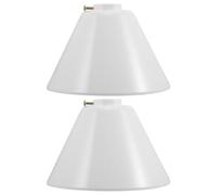 POPETPOP 2 Pièces Cache-ventilateur Suspendu Conique Blanc, Couverture | Métal et Plastique, , Vis Incluses, pour Montage au Plafond et Chambres