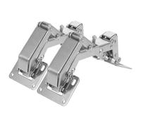 POPETPOP 2 Pièces Charnière Invisible Heavy Duty en Acier Laminé à Froid pour Porte en Pierre et Feu, Charnière Dissimulée à Angle Large 170 Degrés Design Suspendu à Sec
