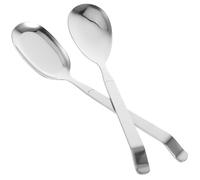 POPETPOP 2 Pièces Cuillère de Service en Acier Inoxydable Long Manche et Surface Lisse, pour Buffet et Restaurant, Ustensile Solide et Pratique