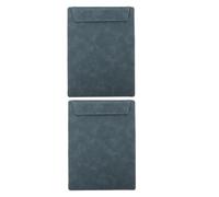 POPETPOP 2 Pièces Cuir Bleu Porte-bloc de Signature A4 pour Documents et | Surface Texturée Soignée, Écriture Stable et Classement D'une Main, Usage Bureau et Opérations