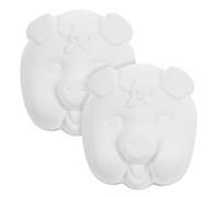 POPETPOP 2 Pièces Masques à Peindre en Pvc Blanc pour Garçon et Filles, Masque DIY Animalier, Accessoire pour Fête D'anniversaire ou Mariage