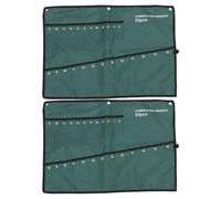 POPETPOP 2 Pièces Pochette à Outils Enroulable, Organisateur de e Poche, Toile Oxford, Vert, Rangement Compact pour Outils et Clés, Réparations Maison et Entretien Auto