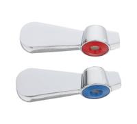 POPETPOP 2 Pièces Poignée de Robinet en Métal, Remplacement | Prise Ergonomique, Installation Facile, Contrôle Précis du Débit, pour Lavabo et Buanderie, Finition Soignée