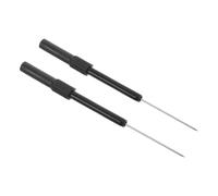 POPETPOP 2 Pièces Pointes de Test pour Multimètre, Douille Banane 4mm, | Pointes Ultra Fines en Acier Inoxydable, Gaine PVC Noire, Usage Diagnostic Véhicule et Contrôle Électrique