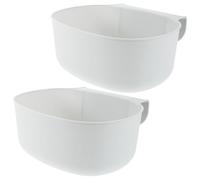 POPETPOP 2 Pièces Poubelle Suspendue Plastique pour Armoires | Poubelle Tiroir la Cuisine sous Evier, Montage sur Porte, Retrait Facile, Usage Bureau et Dortoir
