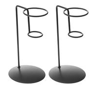 POPETPOP 2 Pièces Présentoir à Cônes de Glace en Fer Noir Robuste et Facile à Ranger, Support pour Cornets de Glace et Frites, pour Présentation de Desserts