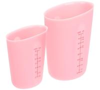 POPETPOP 2 Pièces Tasses à Mesurer en Silicone 250ml et 500ml, Gobelets Verseurs Légers et Antiadhésifs, pour Moulage et Cuisson Double Graduation Visible