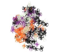 POPETPOP 200 Bagues Araignée en Plastique pour Halloween, Jouets Créatifs | Accessoires de Fête Fantômes, pour Garçon et Filles et Adolescents, Distribution Trick Or Treat