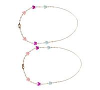 POPETPOP 2pcs Lanières de Masque pour Garçon et Filles en Acrylique Perles, Anti-perte, Design Mode, Compatibles Chapeaux et Lunettes