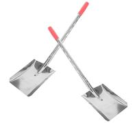 POPETPOP 2pcs Pelle Légère Transfert de Cendres de Cheminée Manche Long en Métal et Plastique, pour Jardinage et Nettoyage de Charbon