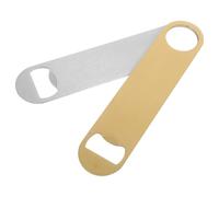 POPETPOP 2pièces Décapsuleur Plat Inoxydable Portable Ouvre-bouteille Manuel Compact pour Bar Cuisine Fêtes et Usage Professionnel Acier Robuste Or et Argent Légère et Pratique